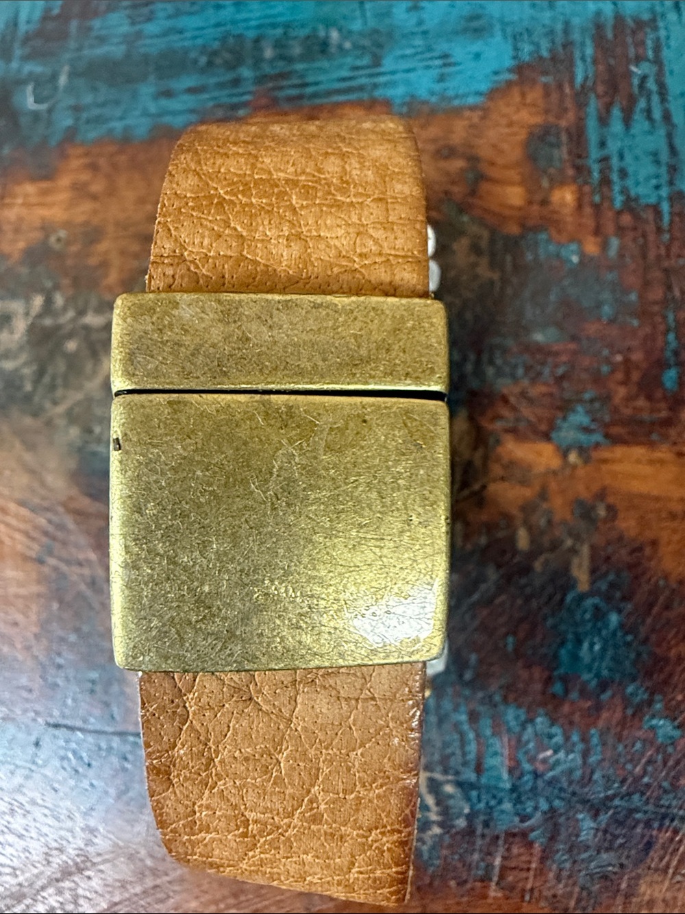 “Verdigris” leather cuff bracelet. New with tags from Sundance - Picture 4 of 5